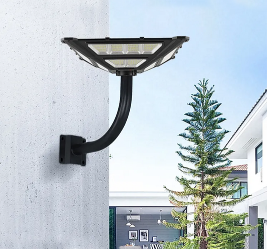 Solar street lamp UFO square outdoor waterproof High Lumen Ip67 Remote Light Control Sensor UFO 1000W Solar Garden Light